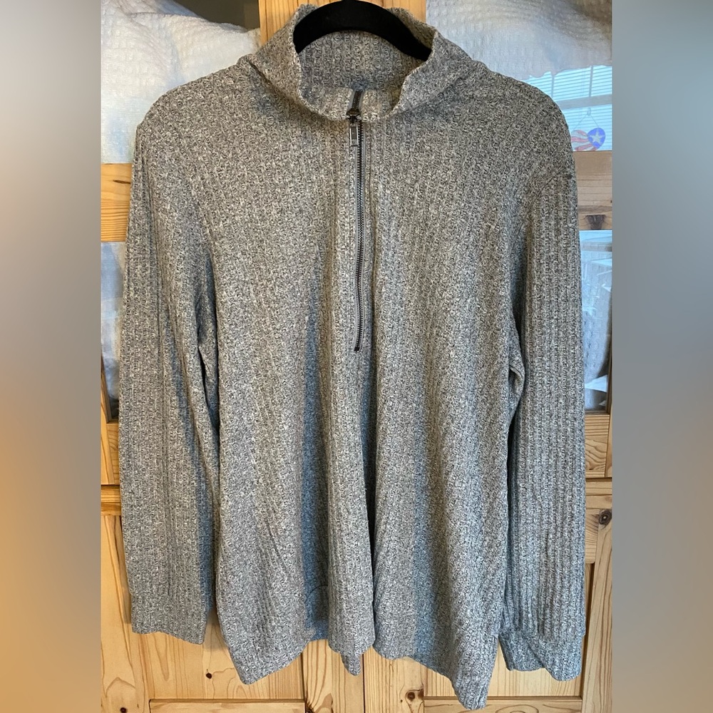 Torrid Heathered Gray Zip-Up Top
